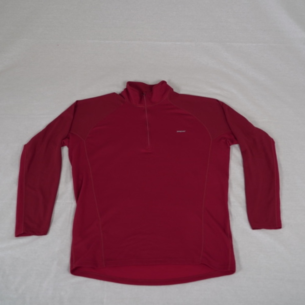 Men's Red Patagonia 1/4 Zip Long Sleeve Fleece